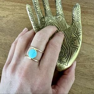 LAST CHANCE‼️ RARE Genuine Larimar Gemstone Statement Ring